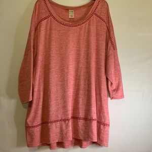 Womens Terra Sky pink top size 2X excellent condition